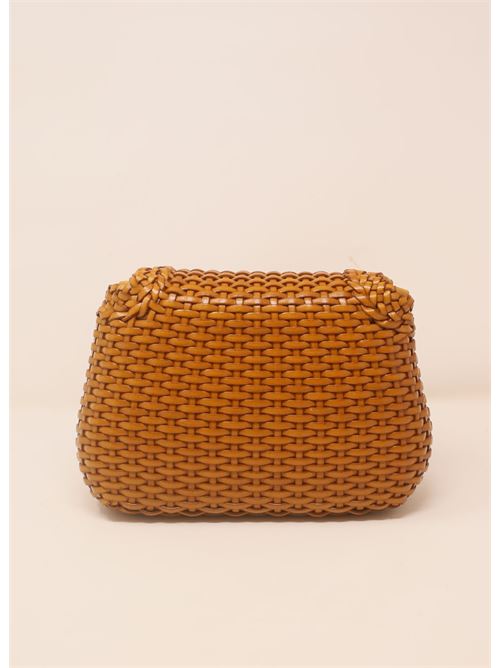 borsa in pelle intrecciata ocra Laboratorio Capri | 602OCRA